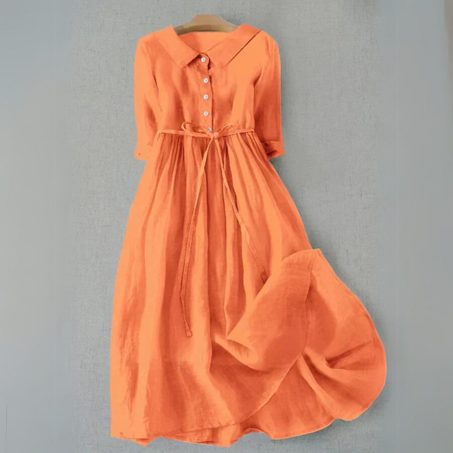 Women's Midi Dress Tie Waist