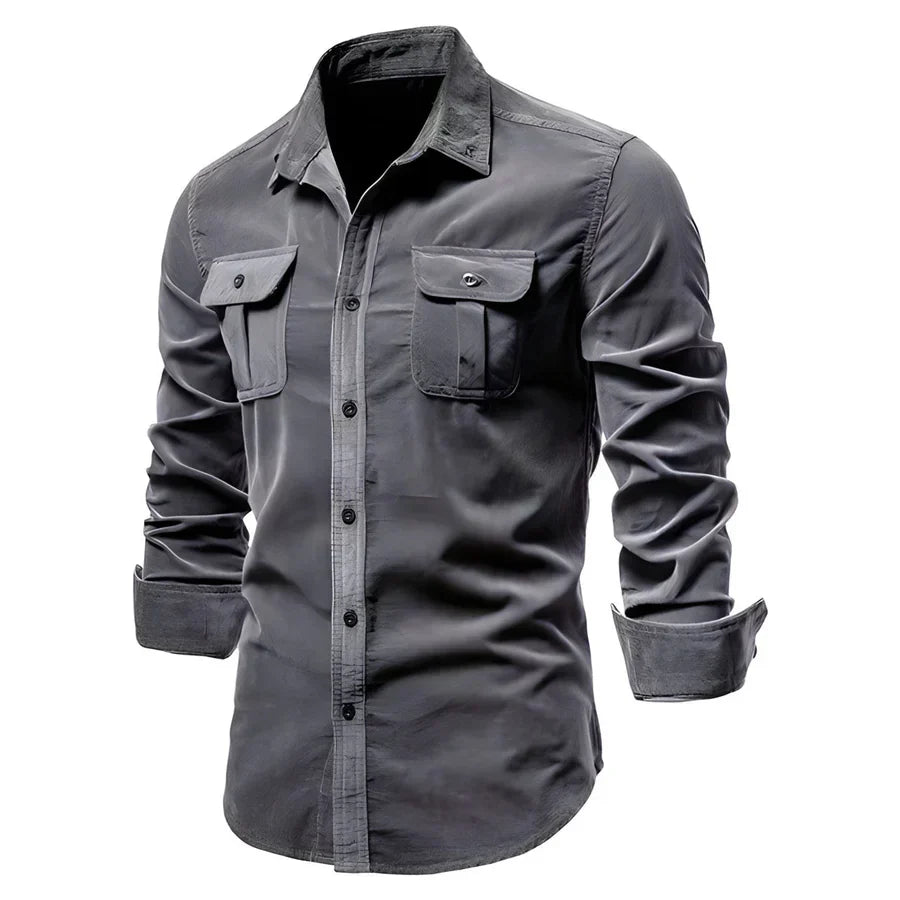 Men's Casual Button Down Shirt Cotton