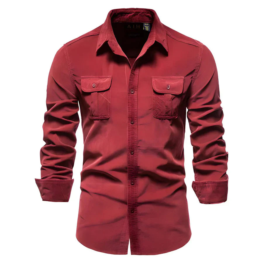 Men's Casual Button Down Shirt Cotton