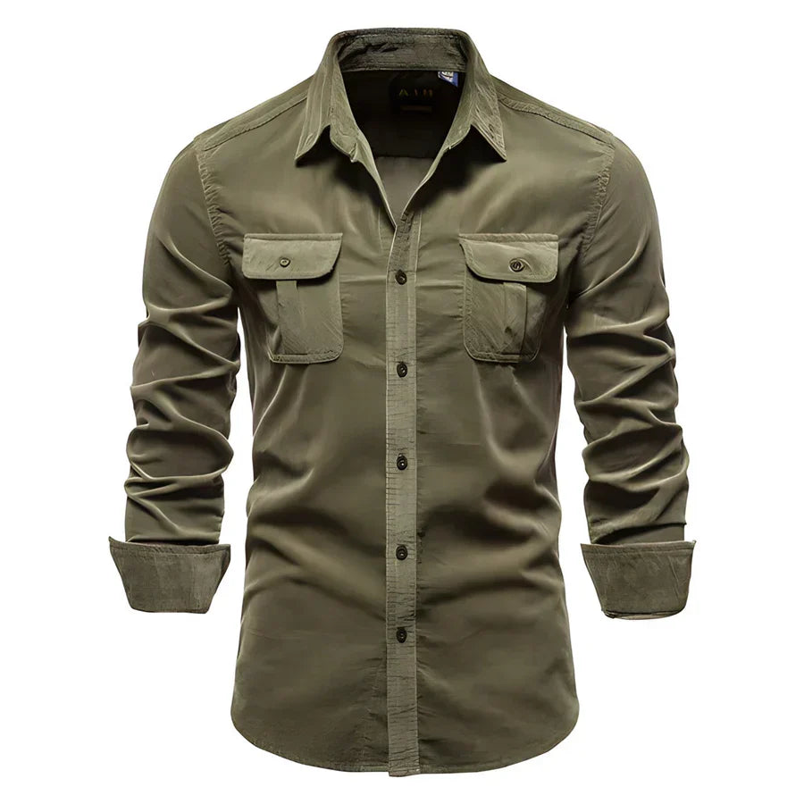 Men's Casual Button Down Shirt Cotton