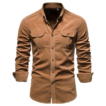 Men's Casual Button Down Shirt Cotton