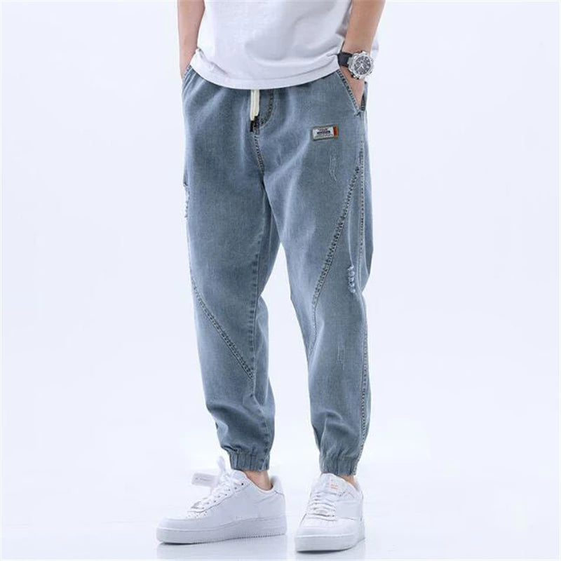 Men's Elastic Trousers Stretch Fit Comfortable Pants - Fashinoza