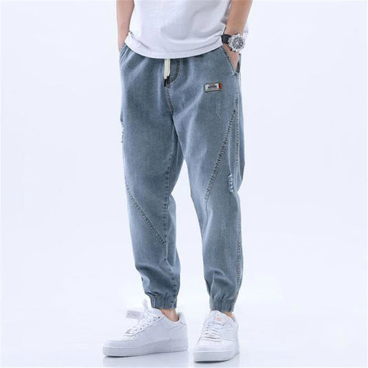 Men's Elastic Trousers Stretch Fit Comfortable Pants - Fashinoza