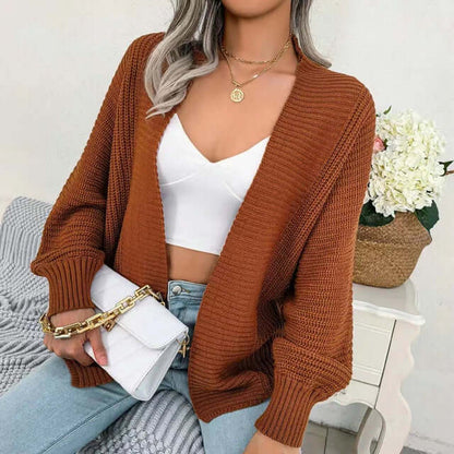 Women's Knit Cardigan Long Sleeve Open Front Cozy Sweater