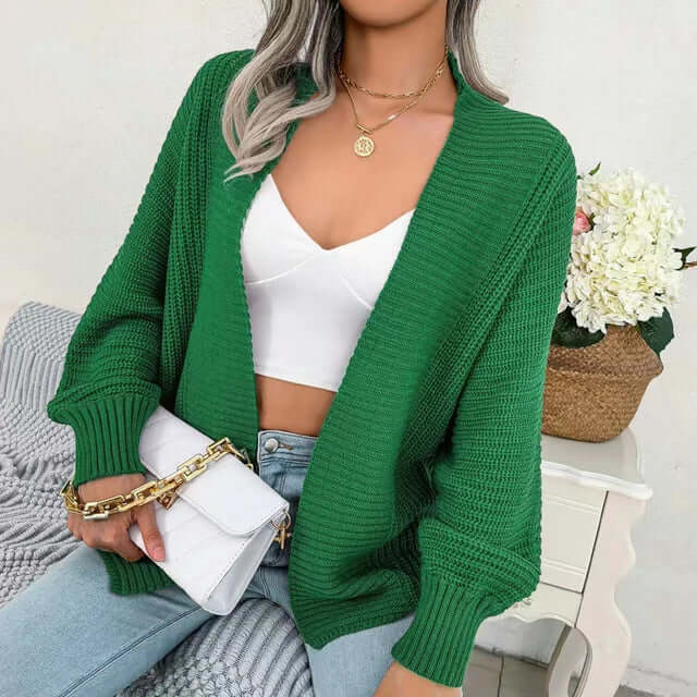 Women's Knit Cardigan Long Sleeve Open Front Cozy Sweater