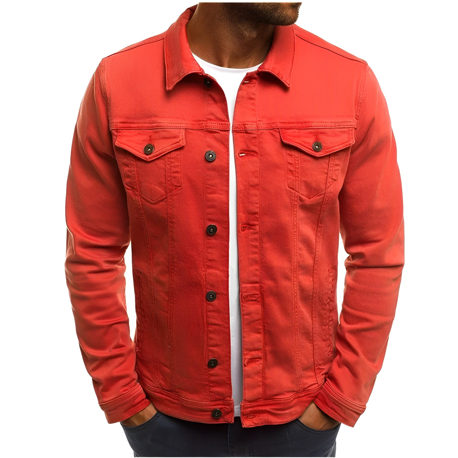 Ralph Men's Denim Jacket Lightweight Blue - Fashinoza