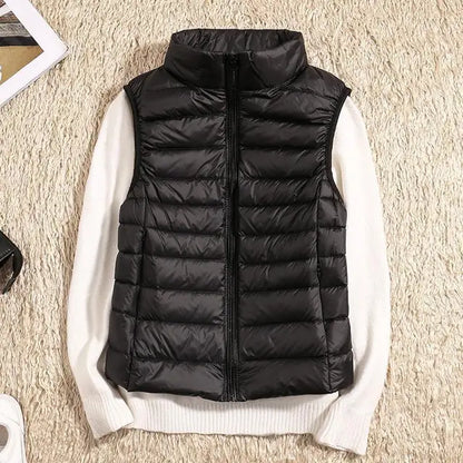 Women's Lightweight Down Vest - Fashinoza