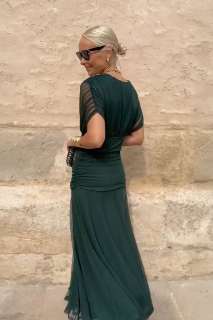 Women's Maxi Dress V-Neck Flowy Design
