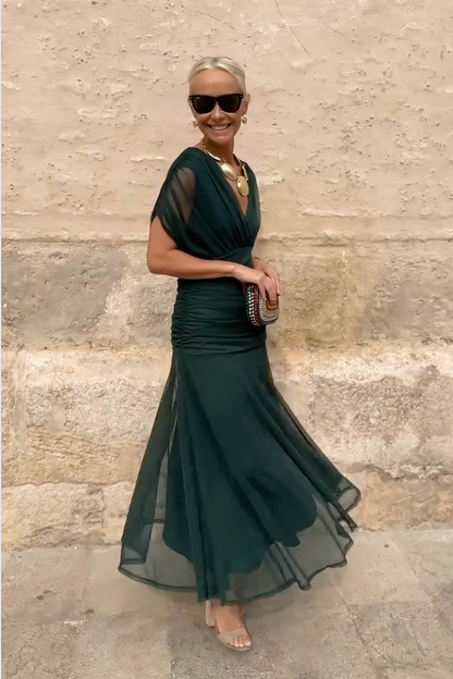 Women's Maxi Dress V-Neck Flowy Design