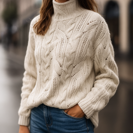 Women's Wool Knit Sweater - 
Fashinoza