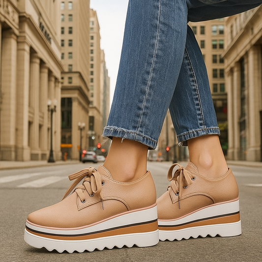 Women's Supportive Platform Sneakers - 
Fashinoza