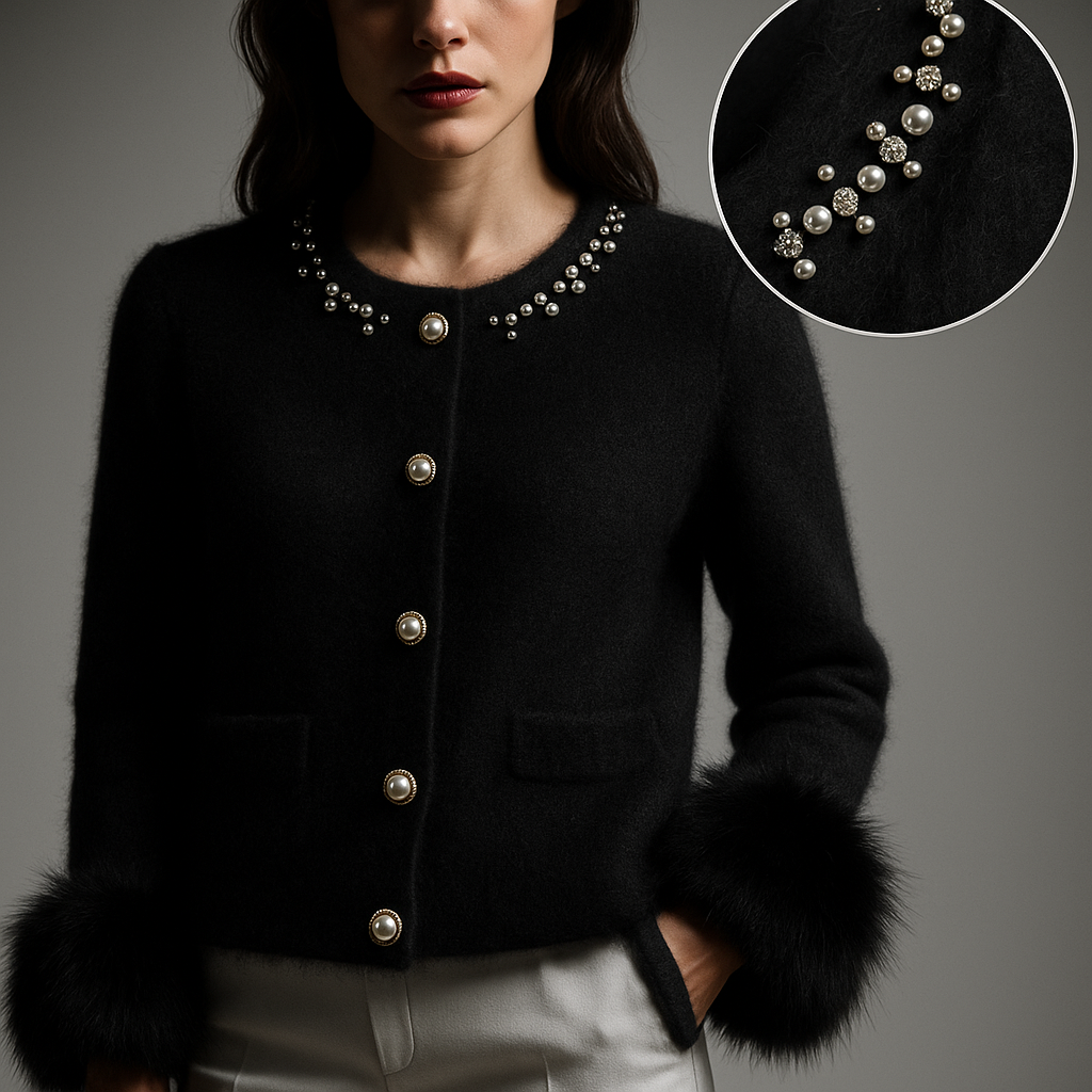 Embellished Button Knit Cardigan