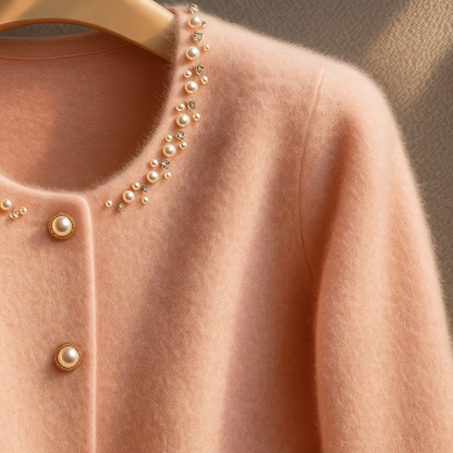 Embellished Button Knit Cardigan