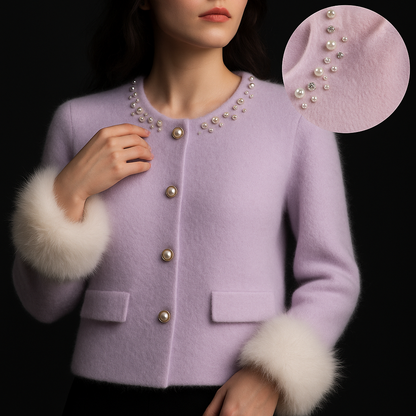 Embellished Button Knit Cardigan
