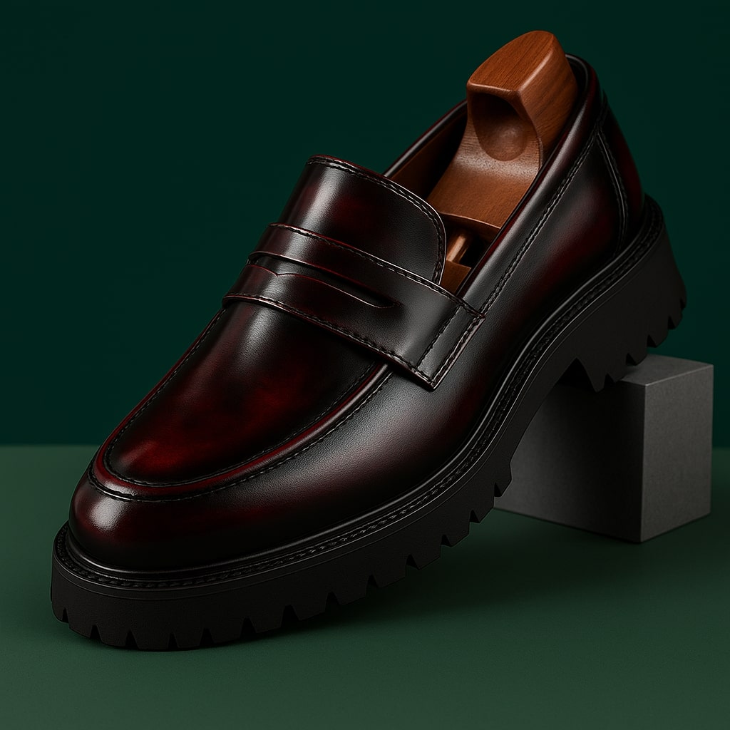 Lucciano Men's Leather Loafers - 
Fashinoza