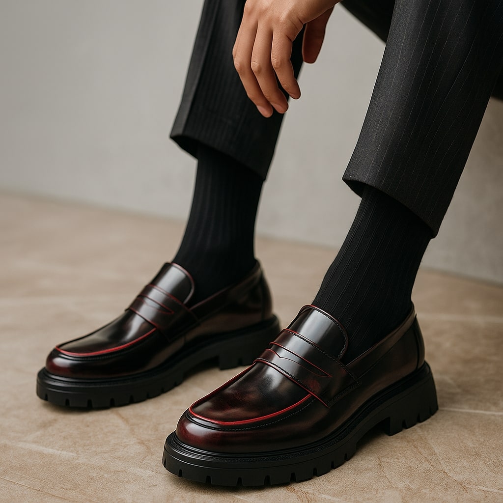 Lucciano Men's Leather Loafers
