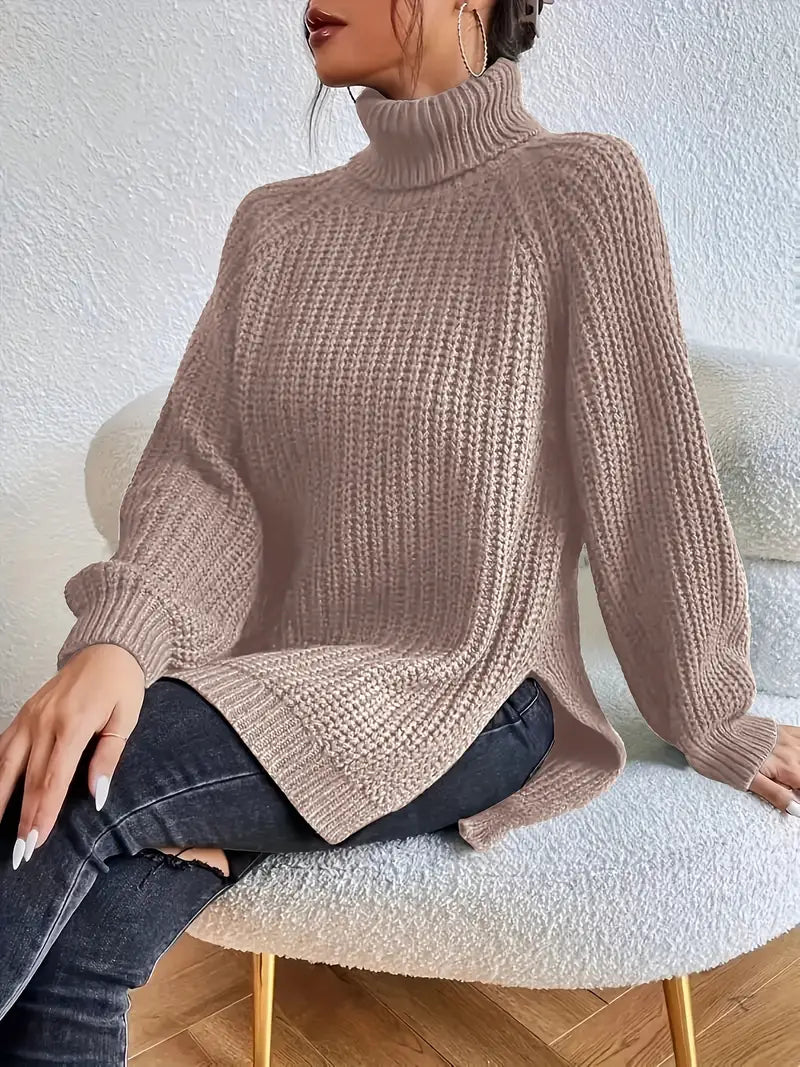 Women's Turtleneck Sweater - 
Fashinoza