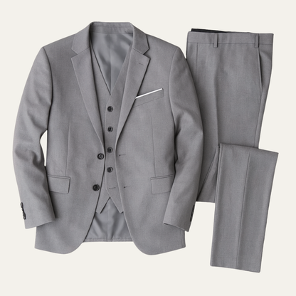 Men's 3 Piece Slim Fit Suit Blazer Waistcoat Trousers - Fashinoza