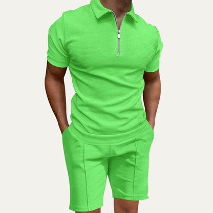 Men's Polo Shirt And Shorts Summer Set