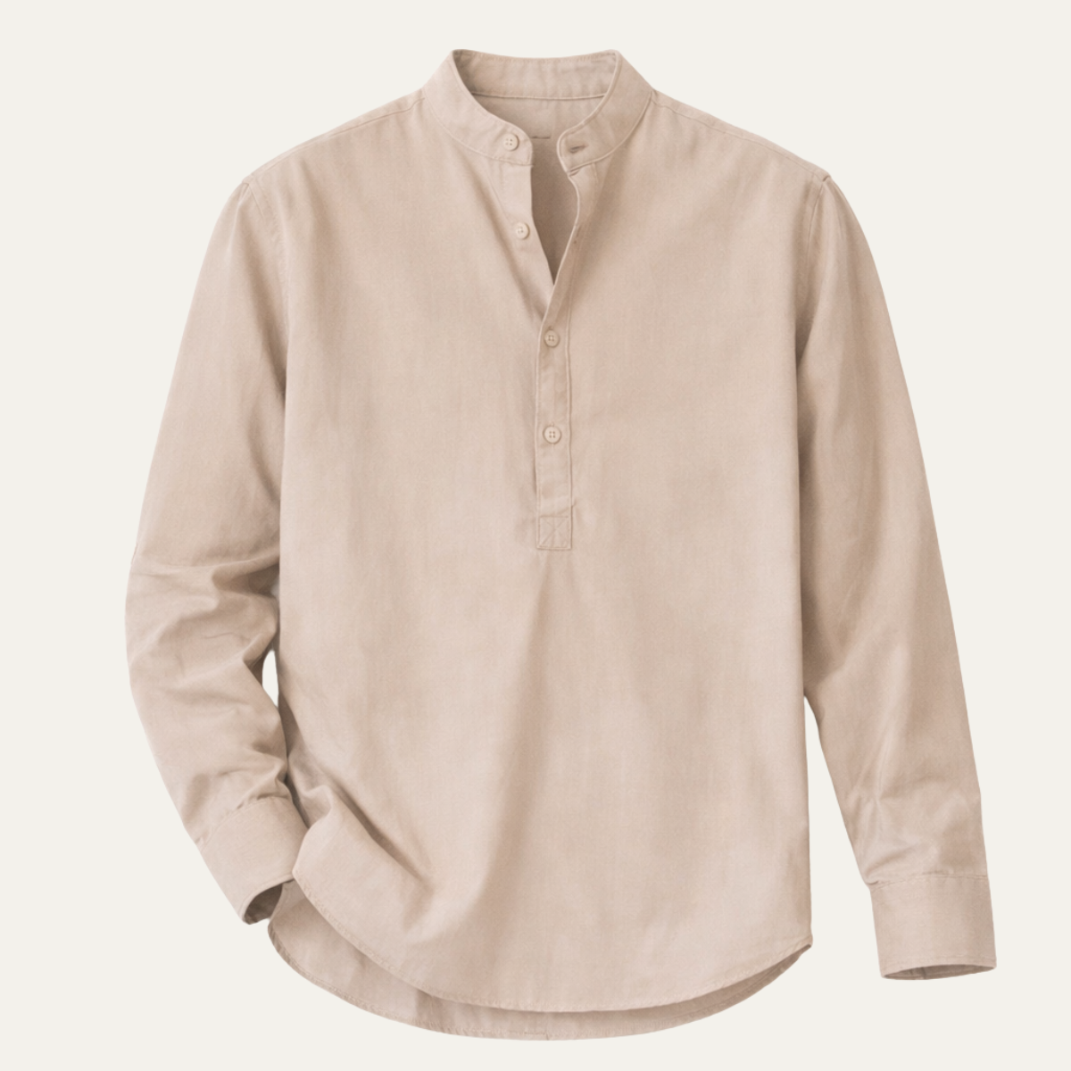 Men's Cotton Linen Casual Shirt Double Pocket - Fashinoza