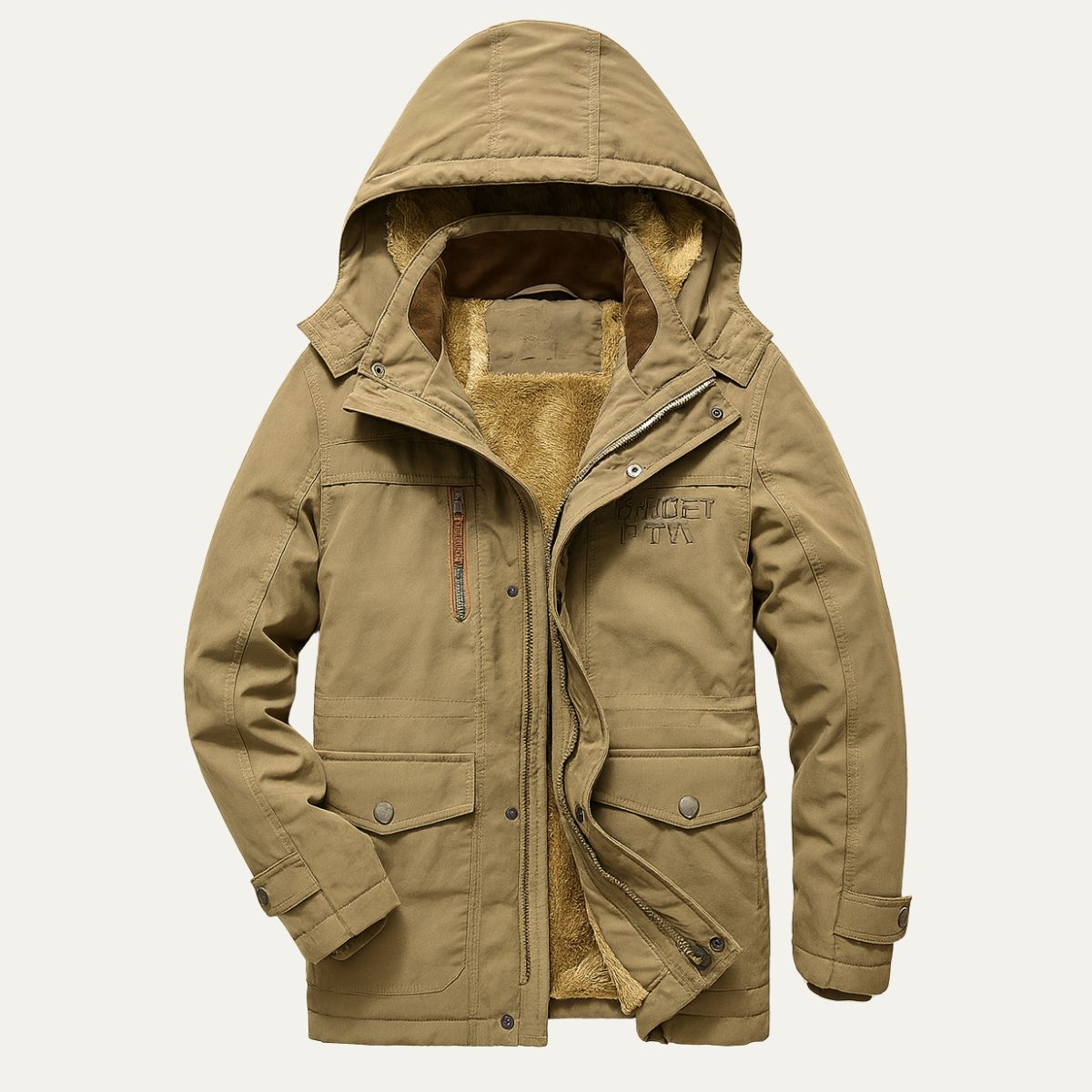Men's Quilted Loose Fit Jacket Weather Resistant - Fashinoza