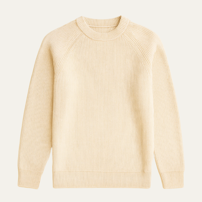 Men's Merino Wool Crew Neck Sweater - Fashinoza