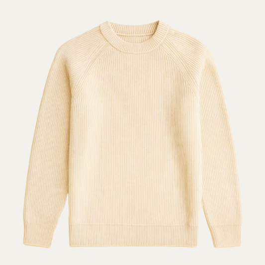 Men's Merino Wool Crew Neck Sweater - Fashinoza
