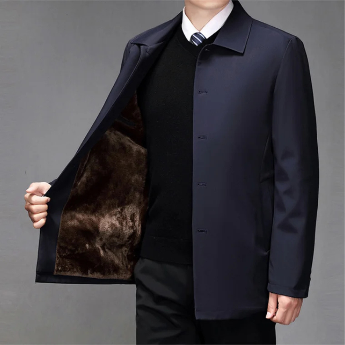 Alden Men's Casual Button Jacket Lightweight