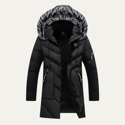 Men's Thickened Fleece Hooded Jacket - Fashinoza