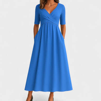 Jessica | Womens V Neck Short Sleeve Maxi Dress
