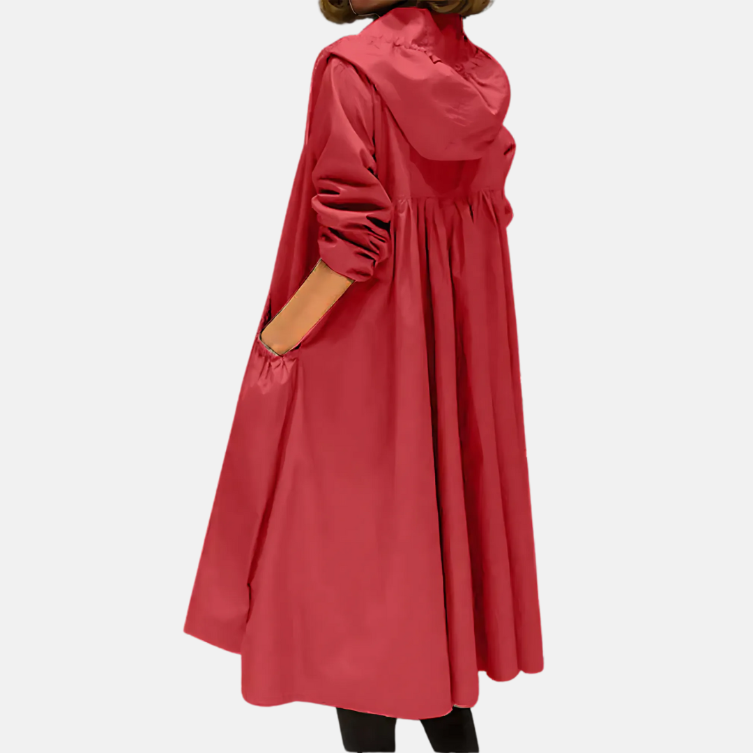 Women's Water Resistant Hooded Jacket Knee Length