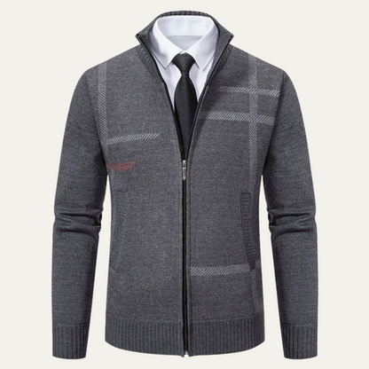Men's Full Zip Knit Cardigan - Fashinoza