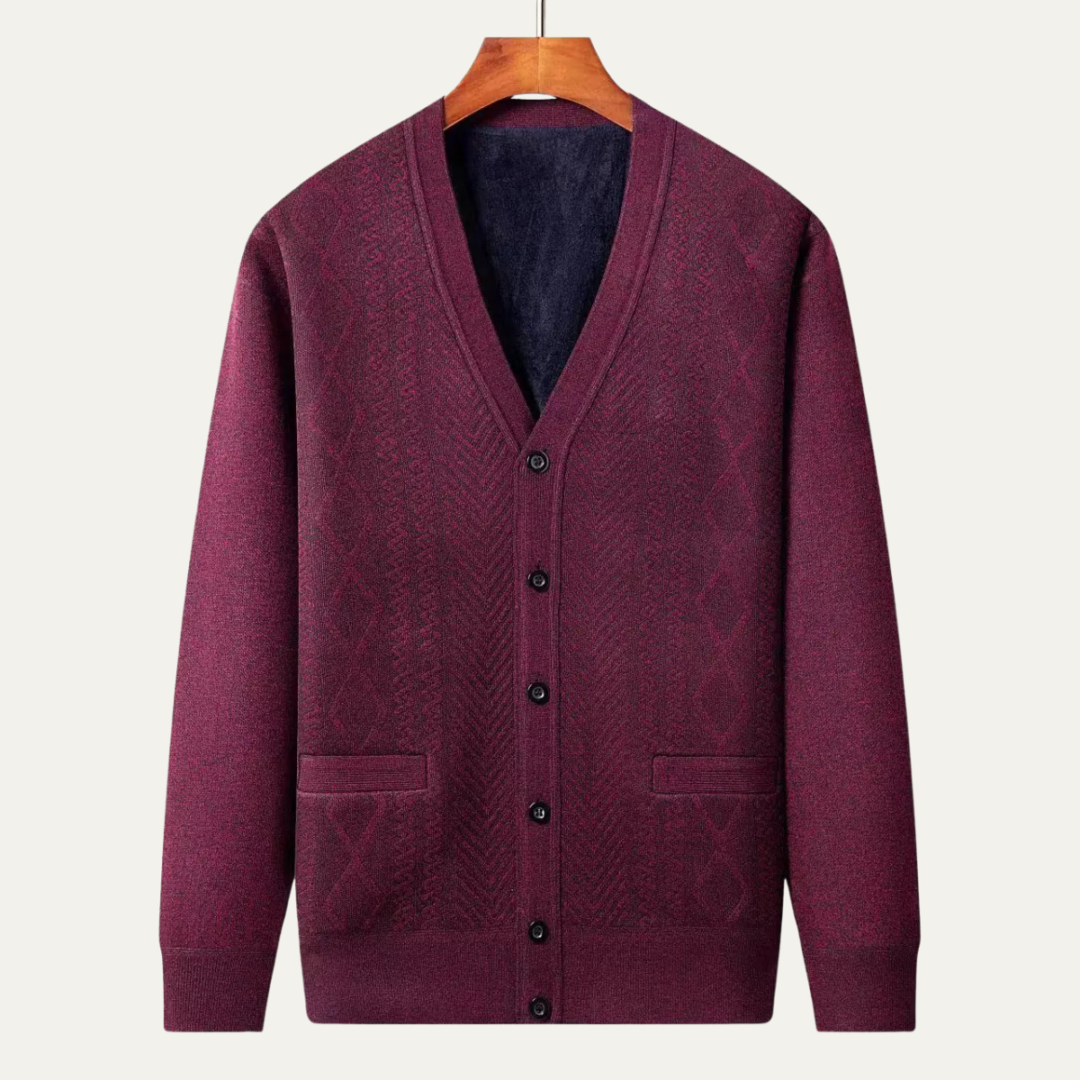 Trafalgar Men's Classic Cardigan Knit Button Up