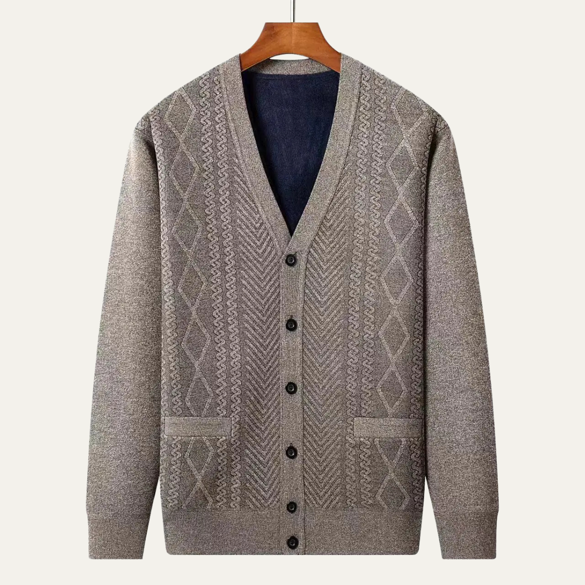 Trafalgar Men's Classic Cardigan Knit Button Up