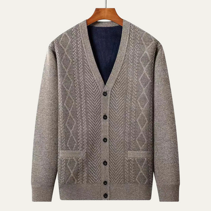 Trafalgar Men's Classic Cardigan Knit Button Up