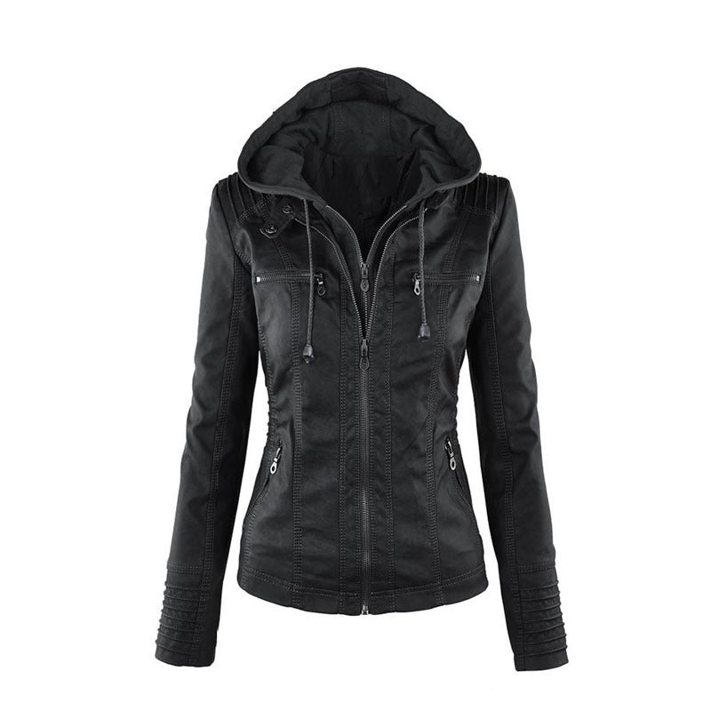 Women's Leather Summer Jacket Lightweight Brown - Fashinoza