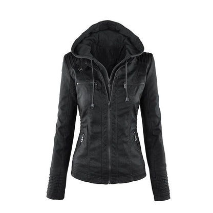 Women's Leather Summer Jacket Lightweight Brown - Fashinoza