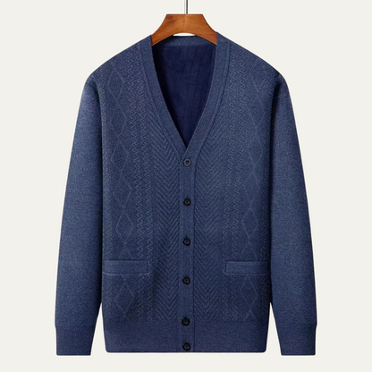 Trafalgar Men's Classic Cardigan Knit Button Up