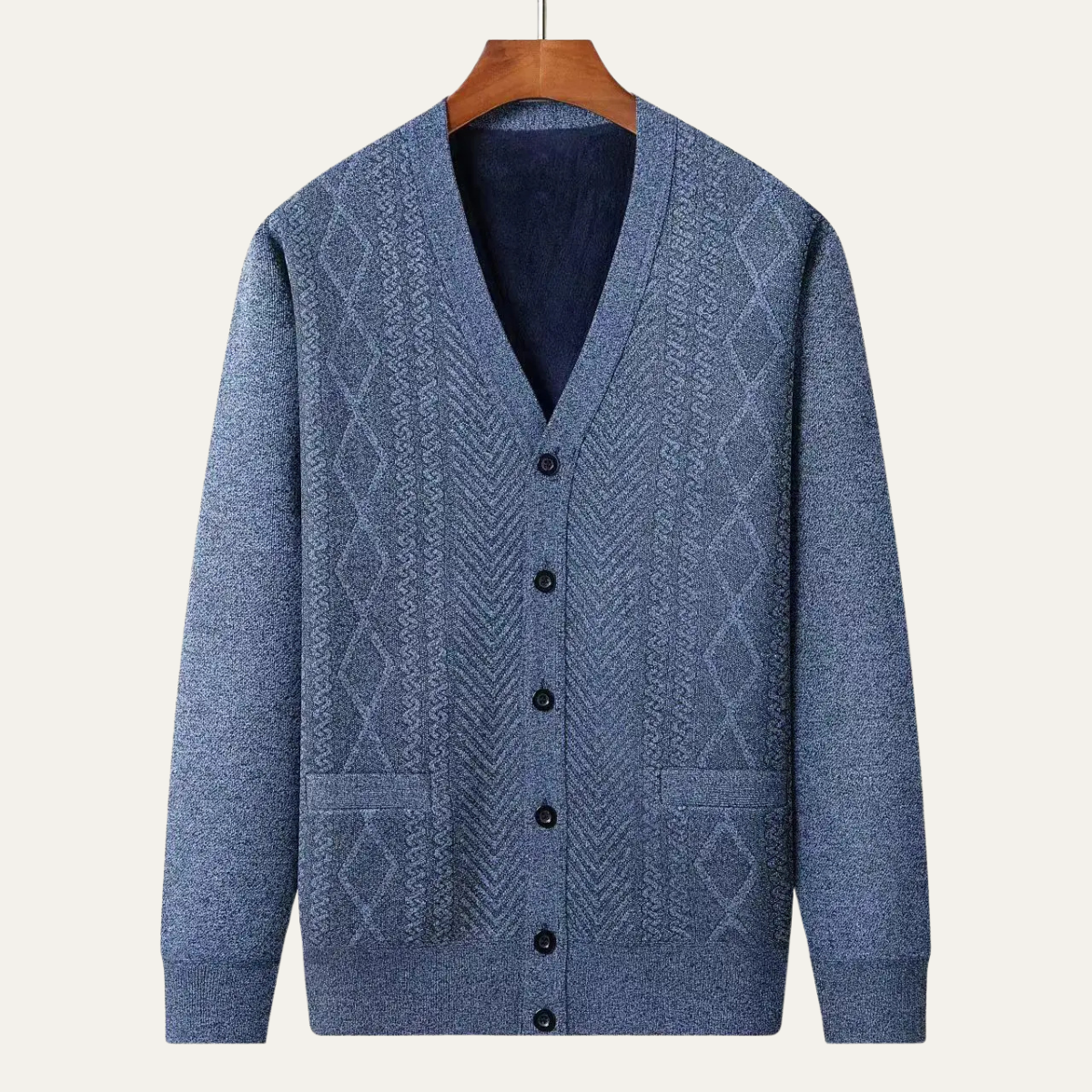 Trafalgar Men's Classic Cardigan Knit Button Up