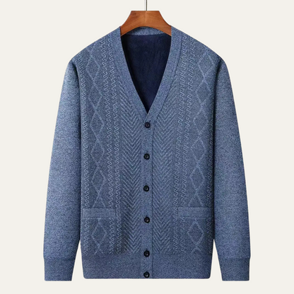 Trafalgar Men's Classic Cardigan Knit Button Up
