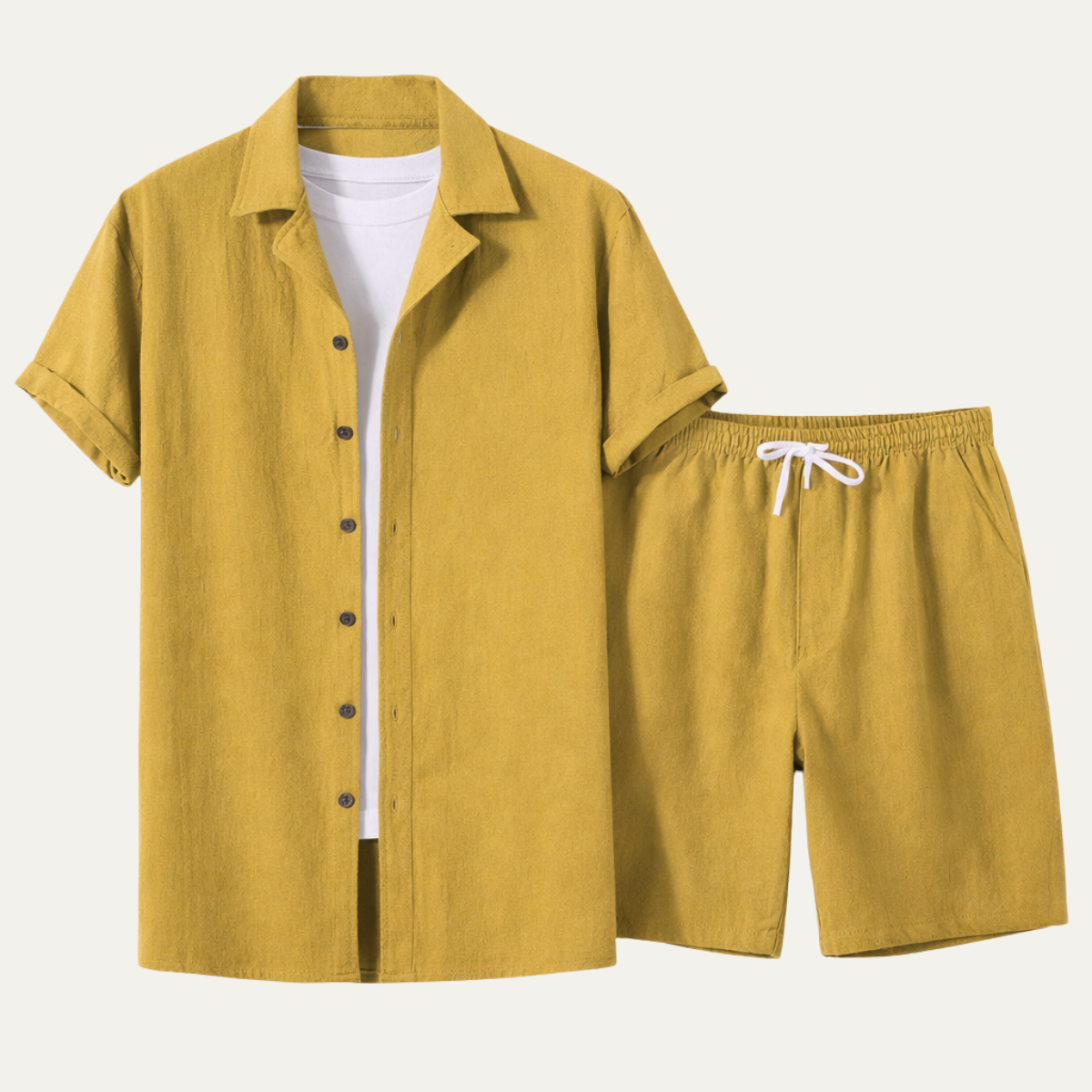 Men's Summer Co Ord Set Shirt And Shorts - Fashinoza