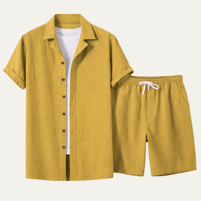Men's Summer Co Ord Set Shirt And Shorts - Fashinoza
