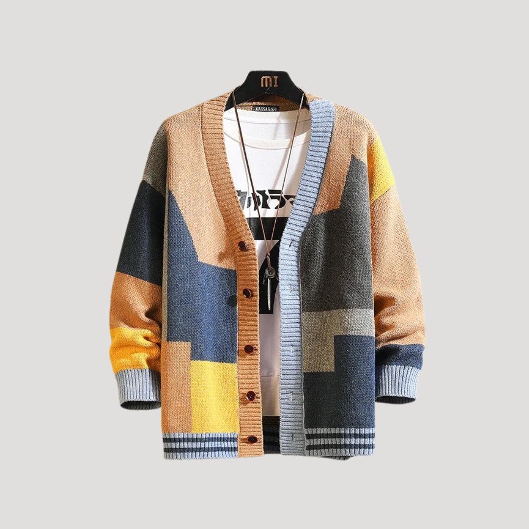 Harper | Women’s Spring Colorblock Button Front Cardigan