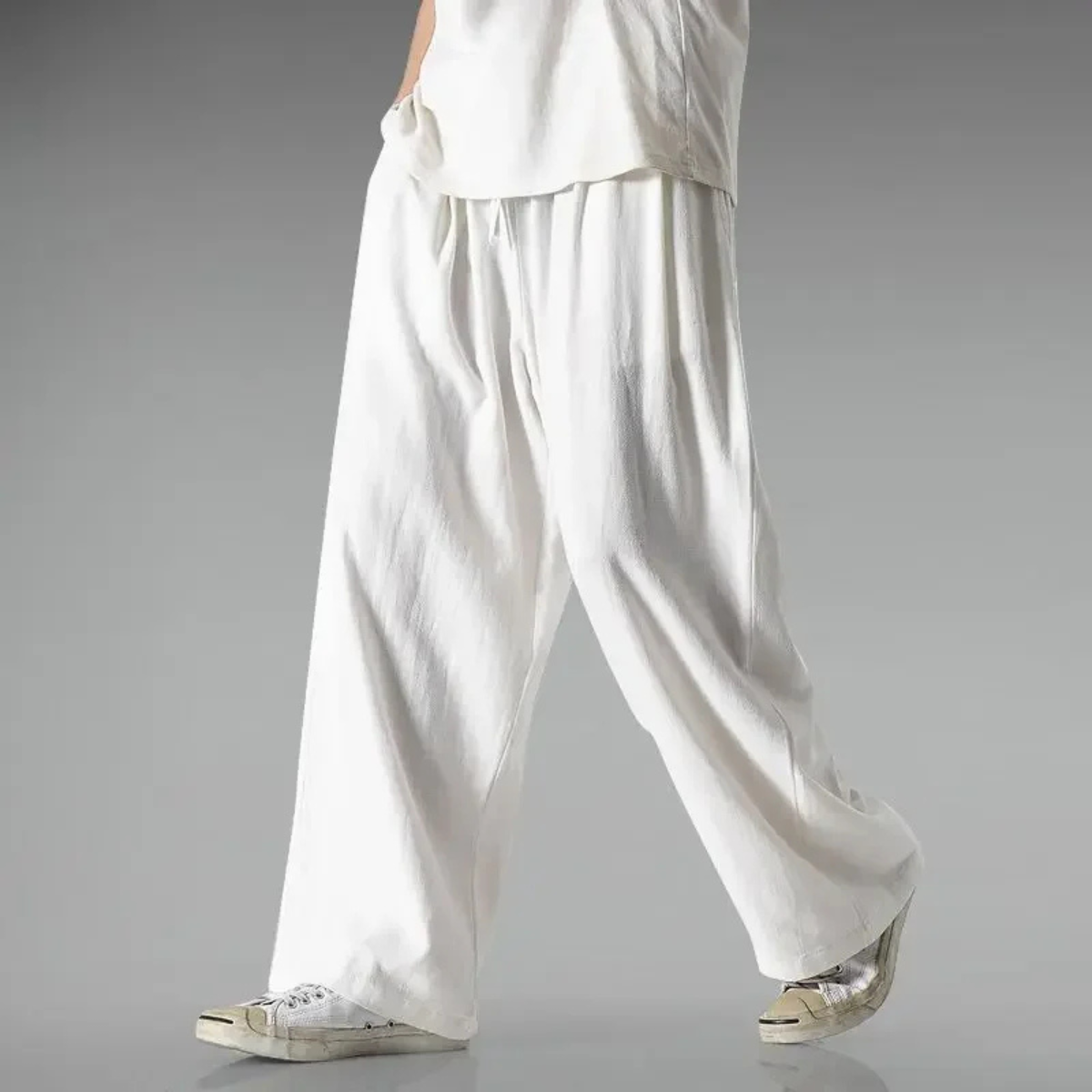 Men's Loose Fit Cotton Linen Pants