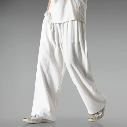 Men's Loose Fit Cotton Linen Pants
