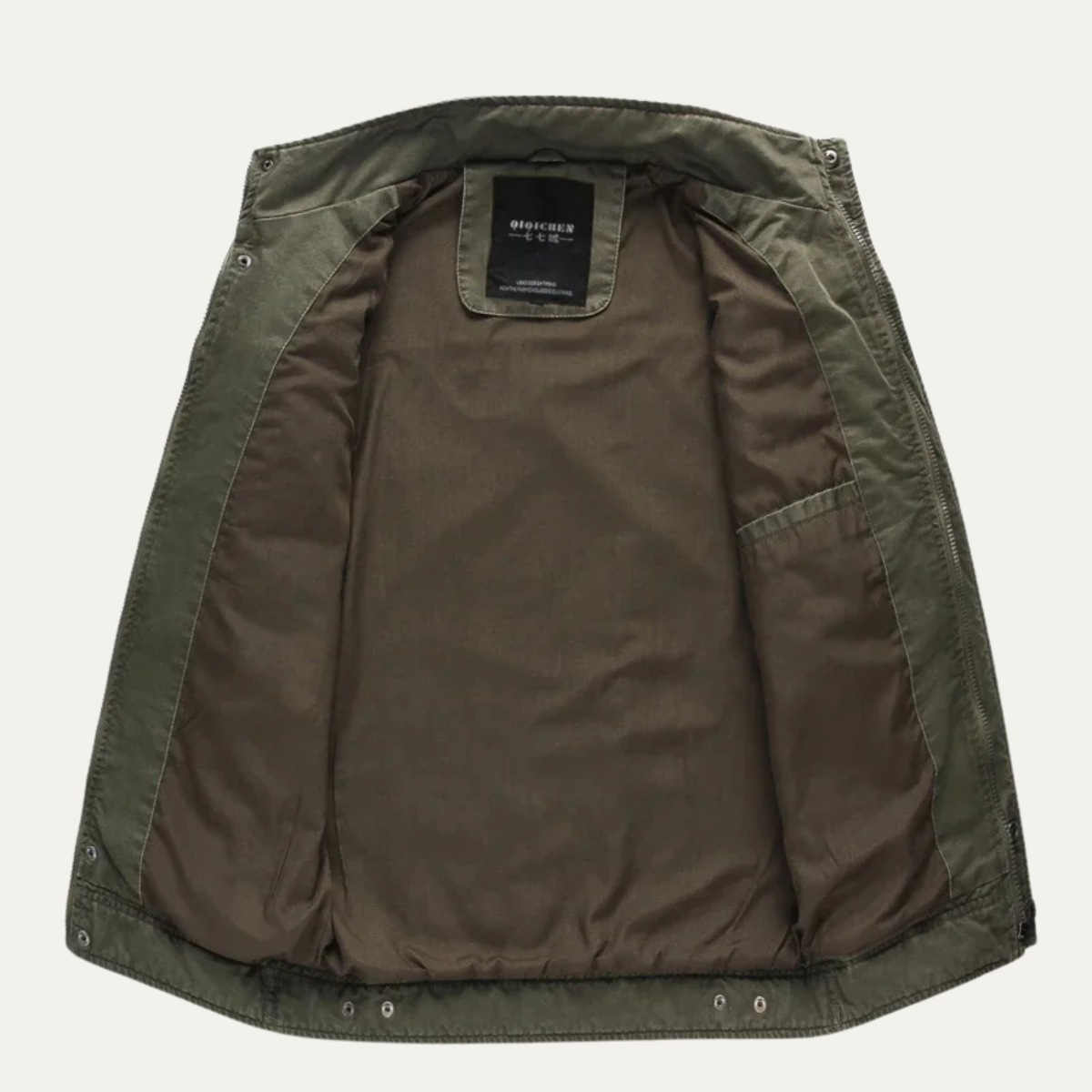 Men's Military Jacket Stand Collar Pockets