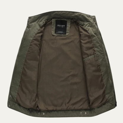 Men's Military Jacket Stand Collar Pockets