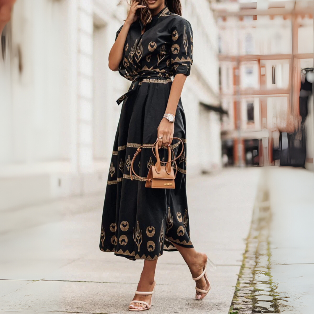 Women's Cotton Short Sleeve Dress - Fashinoza