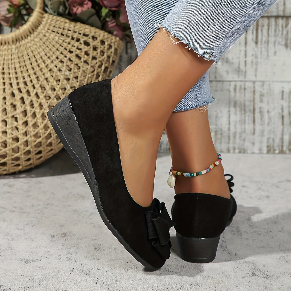 Women's Round Toe Ballet Flats Slip-On Shoes