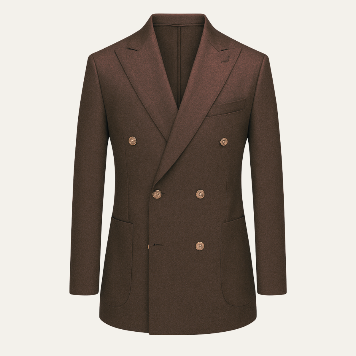 Men's Slim Fit Double Breasted Suit Formal 2 Piece - Fashinoza